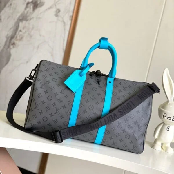 Louis Vuitton Keepall Bandoulière 45 Grey Duffle