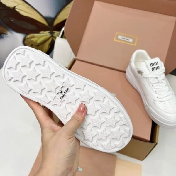 Miu Miu Leather Sneakers "White"