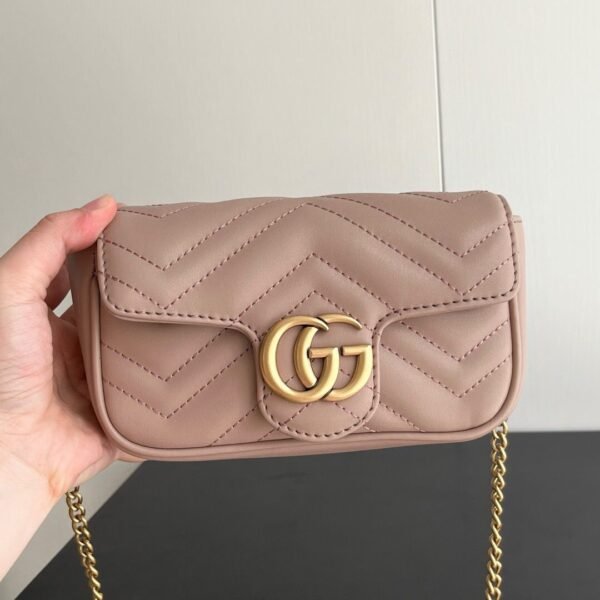 Gucci GG Marmont Matelasse Super Mini Bag "Dusty Pink"
