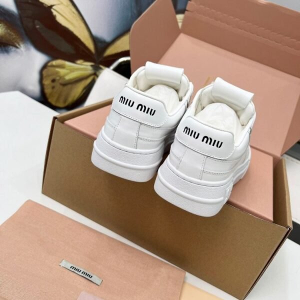 Miu Miu Leather Sneakers "White"