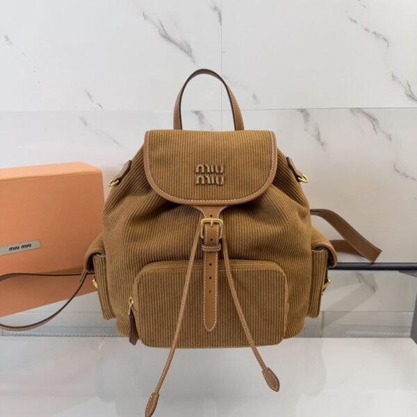 Miu Miu Cinnamon Corduroy Ruksak