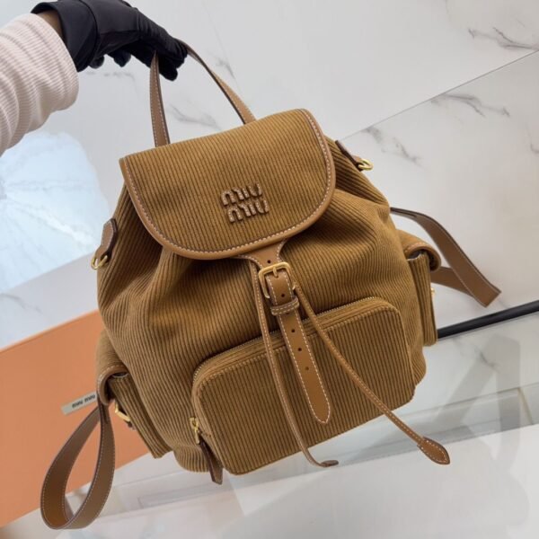 Miu Miu Cinnamon Corduroy Ruksak