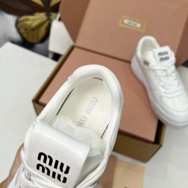 Miu Miu Leather Sneakers "White"