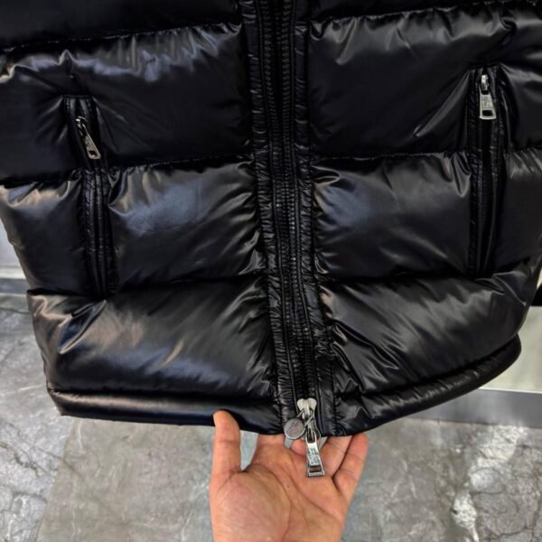Moncler Black Bormes Hooded Down Prsluk "Black"