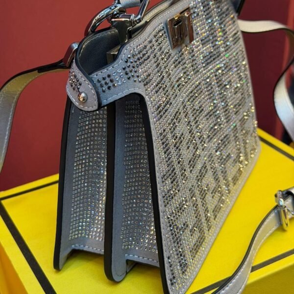 Fendi Silver Crystal Glitter Bag