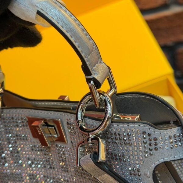 Fendi Silver Crystal Glitter Bag
