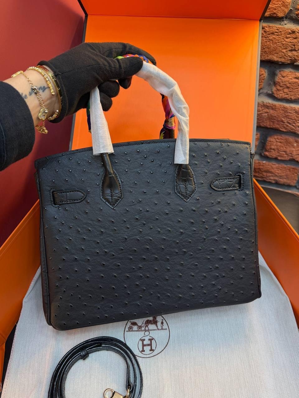 Hermes Birkin 30 Bag "Black" - Slika 6
