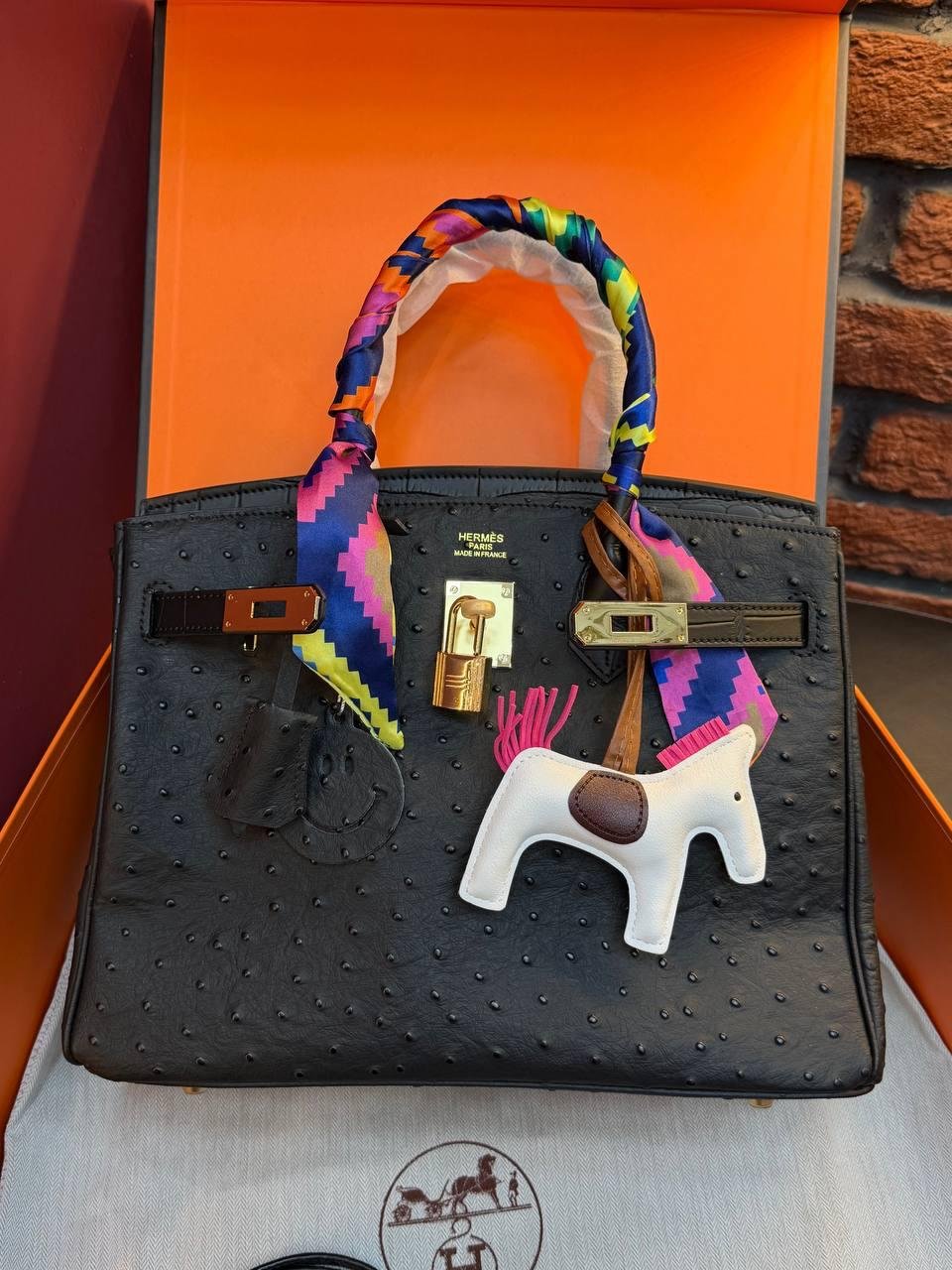 Hermes Birkin 30 Bag "Black" - Slika 9