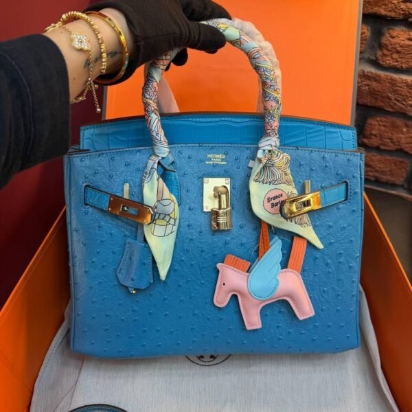 Hermes Birkin 30 Bag "Blue"
