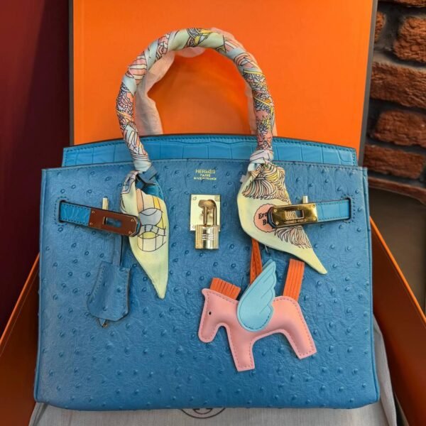 Hermes Birkin 30 Bag "Blue"