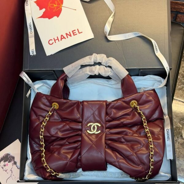 CHANEL Bow Bag "Burgundy"