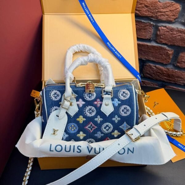 Louis Vuitton Nano Speedy Denim Blue