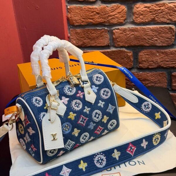Louis Vuitton Nano Speedy Denim Blue