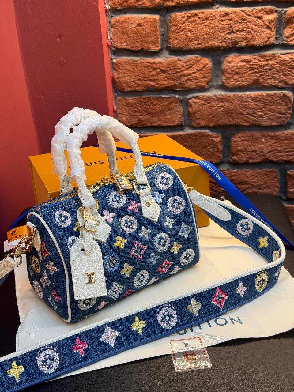 Louis Vuitton Nano Speedy Denim Blue - Slika 10