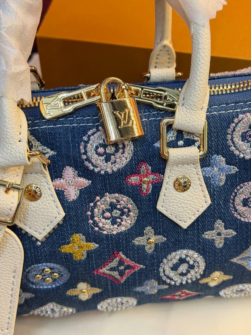 Louis Vuitton Nano Speedy Denim Blue - Slika 13