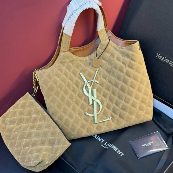 YVES SAİNT LAURENT Icare Medium in Quilted Suede