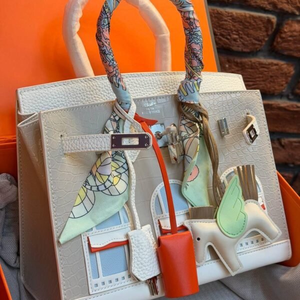 Hermes Birkin 20 Bag "White"