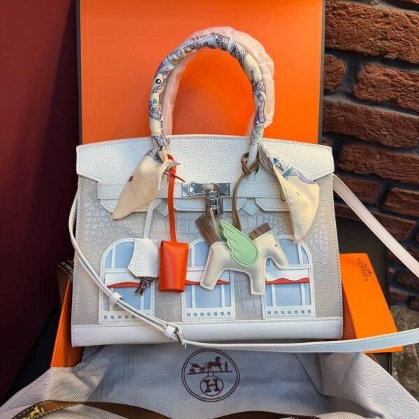 Hermes Birkin 20 Bag "White"