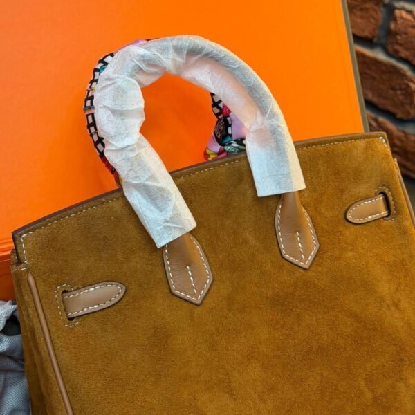 Hermes Birkin 25 Bag Suede "Camel"