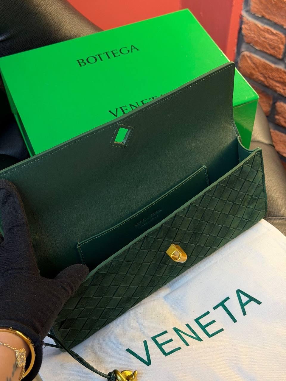 Bottega Veneta Andiamo Clutch "Green" - Slika 4