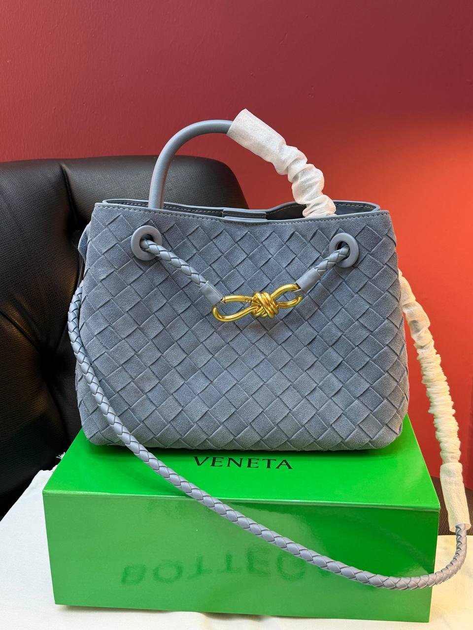 Bottega Veneta Andiamo Small "Blue"