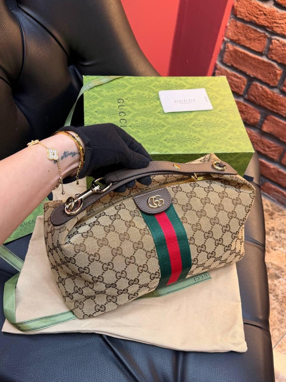 Gucci J Mini top-handle bag "Beige" - Slika 15