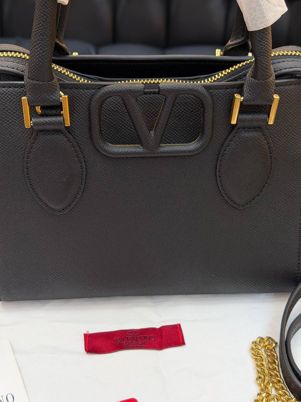 Valentino Garavani Small Vsling Leather Top-handle Bag "Black" - Slika 2