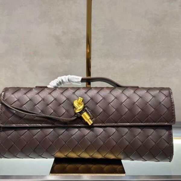 Bottega Veneta Andiamo Clutch "Darko Brown"
