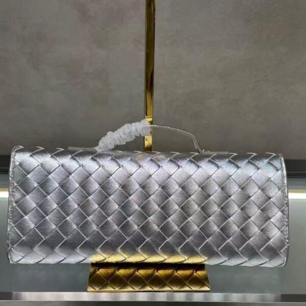 Bottega Veneta Andiamo Clutch "Silver"